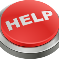 A red help button, representing how the WV injury lawyers at Burke, Schultz, Harman & Jenkinson can help with your personal injury or disability claim.